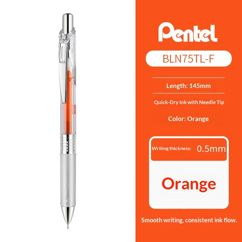 Pentel BLN75 EnerGel Limited Edition Color Gel Pen,Multiple Color 0.5mm Needle Tip Large Capacity For Take&Note,Writing,Drawing