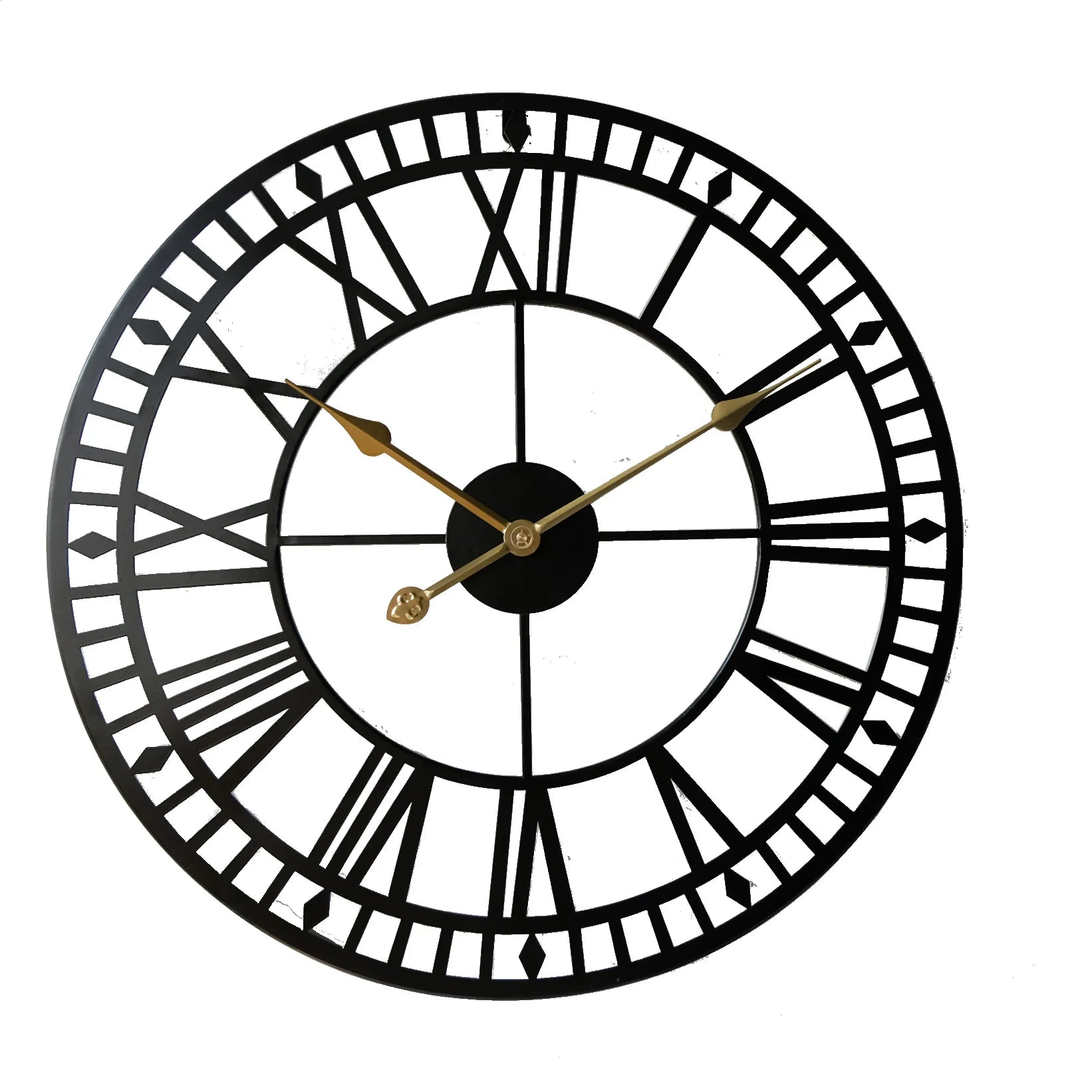 Modern Simple Clock Retro Hotel Wrought Iron Quartz Clocks Living Room Wall Hanging Clock Watch Home Decoration