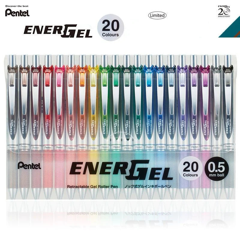 Pentel  BLN75 Gel Pen 20th Anniversary Smooth And Quick-drying Press Water Pen For Students With 0.5mm Japanese Stationery
