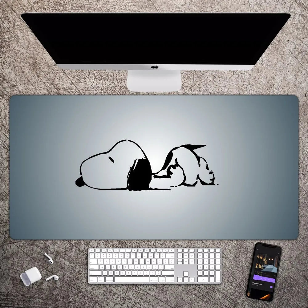 S-Snoopy Cartoon Cute Mousepad Large Gaming Compute Gamer PC Keyboard Mouse Mat