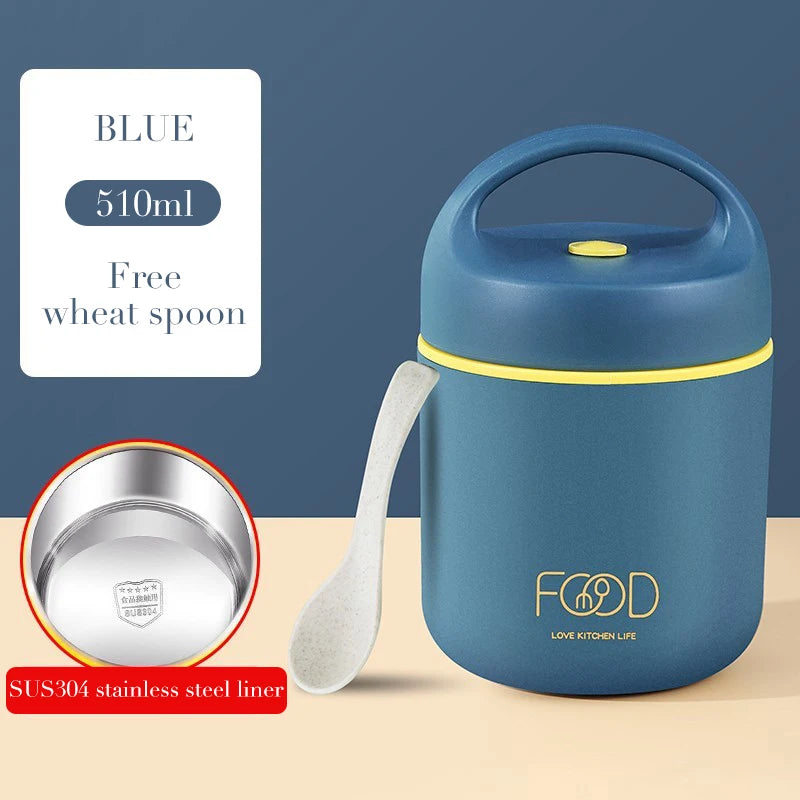 Lunch Boxes Lunch Bag 304 Stainless Steel Lunch Box For Kids Lunch Bags  Portable Folding Spoon Lunch Box Kids Thermal Bento Box