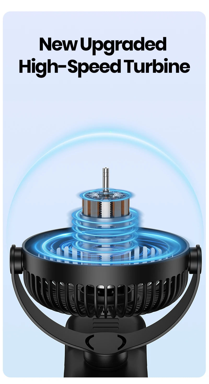 TOPK K62B Small Portable Clip Fan USB Desk Fan with 3 Speeds Strong Airflow, 720° Rotation, Ultra-Quiet, Desk Fans for Home/Offi