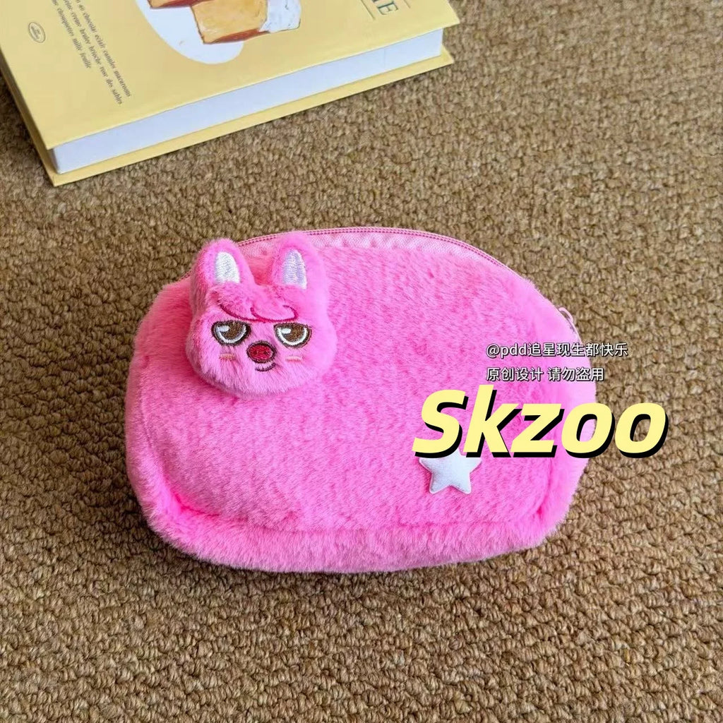 kpop In Stock Stray Kids skzoo avatar Plush Makeup Bag Large Capacity Cute Storage Pouch Pen Case Kpop Idol Peripheral