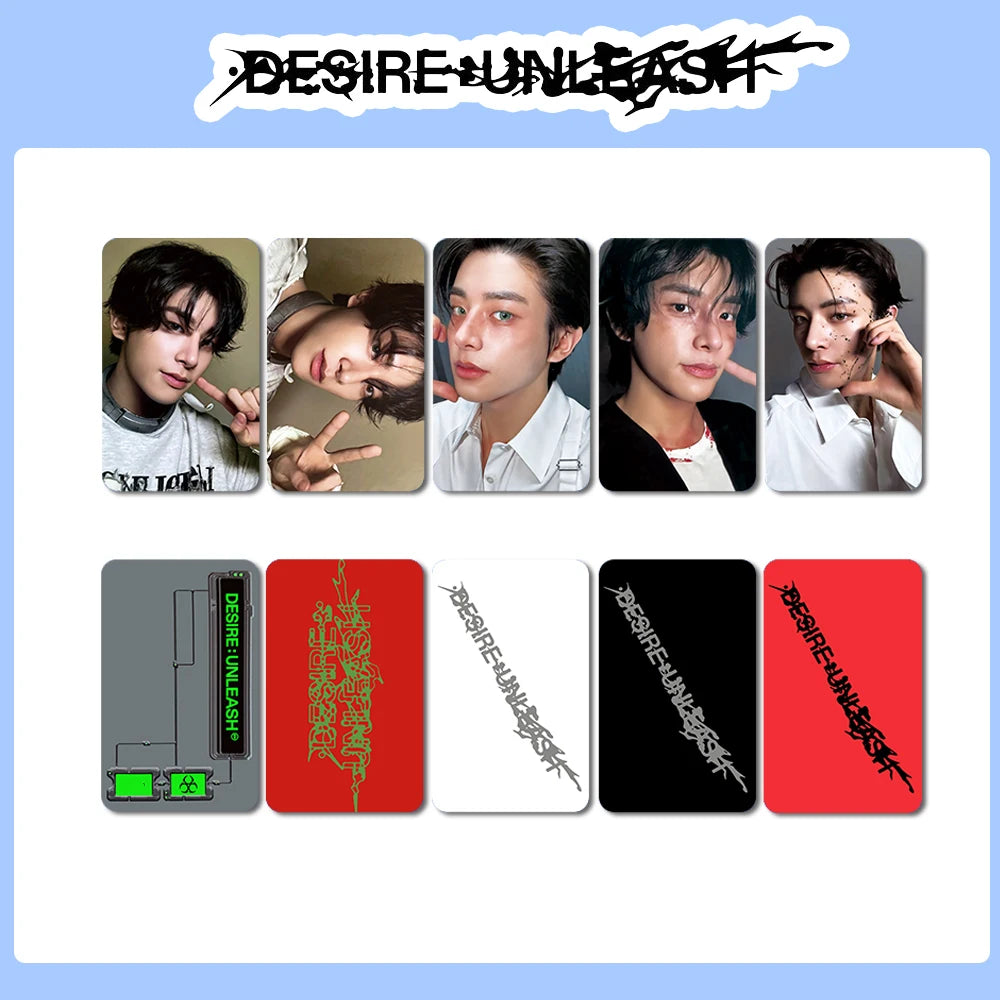 Kpop Boys Idol New Album Lomo Card Photocards Desire Unleash LOOSE Postcards Fans Collection Souvenir Merch