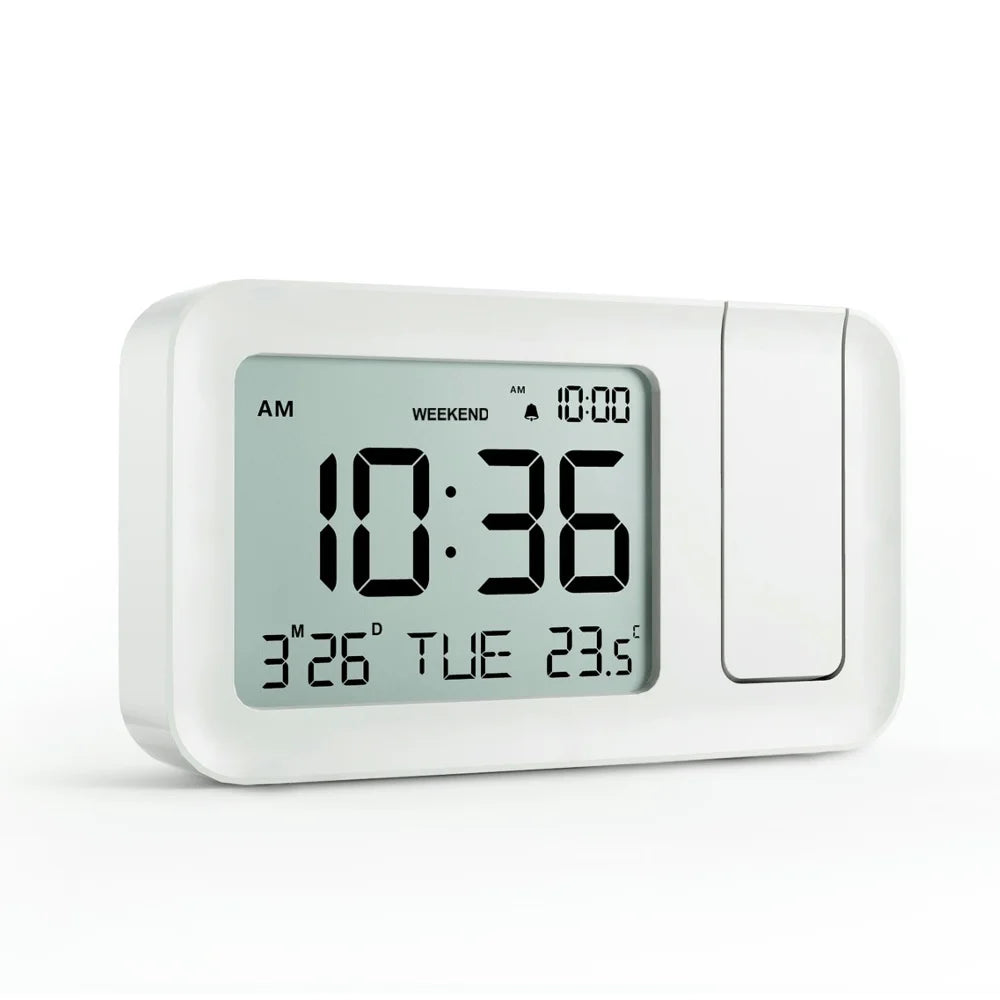 2025 Digital Projection Alarm Clock Rechargeable LED USB Charger Projector Alarm Clock For Office Bedroom Bedside Desktop Clock
