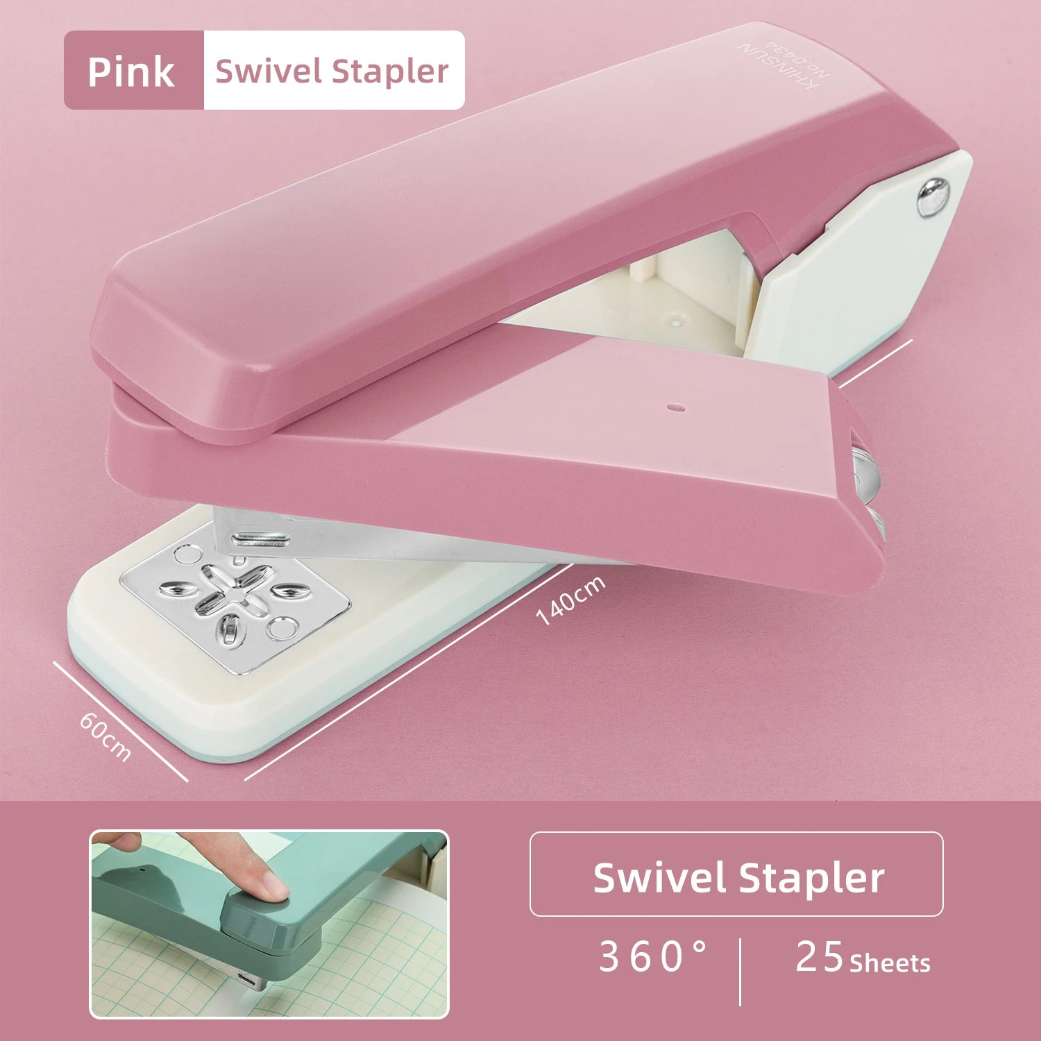 24/6 Staples Durable Stapler Swivel Stapler Manual Office Paper Binding Tool Stapling Machine