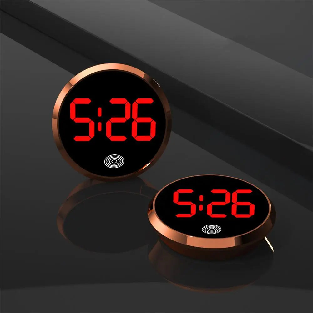 LED Car Clock Luminous Automobiles Internal Stick-On Mini Digital Clocks Auto Ornament Car Accessories