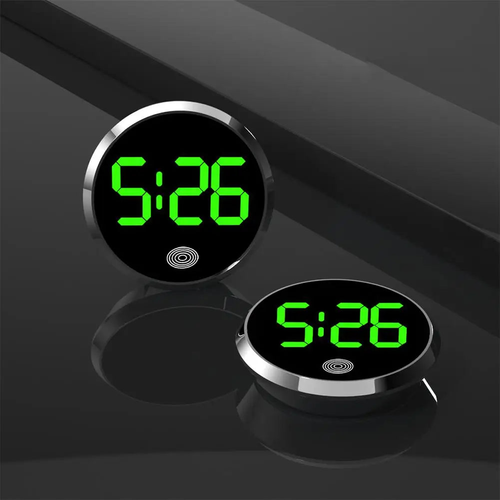 LED Car Clock Luminous Automobiles Internal Stick-On Mini Digital Clocks Auto Ornament Car Accessories