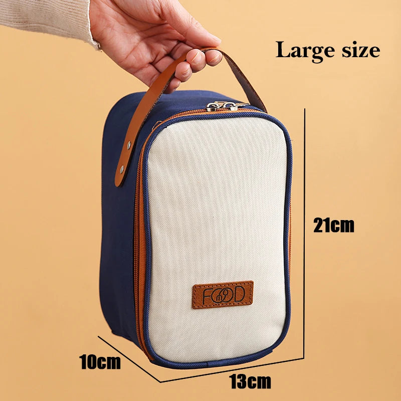 Lunch Boxes Lunch Bag 304 Stainless Steel Lunch Box For Kids Lunch Bags  Portable Folding Spoon Lunch Box Kids Thermal Bento Box