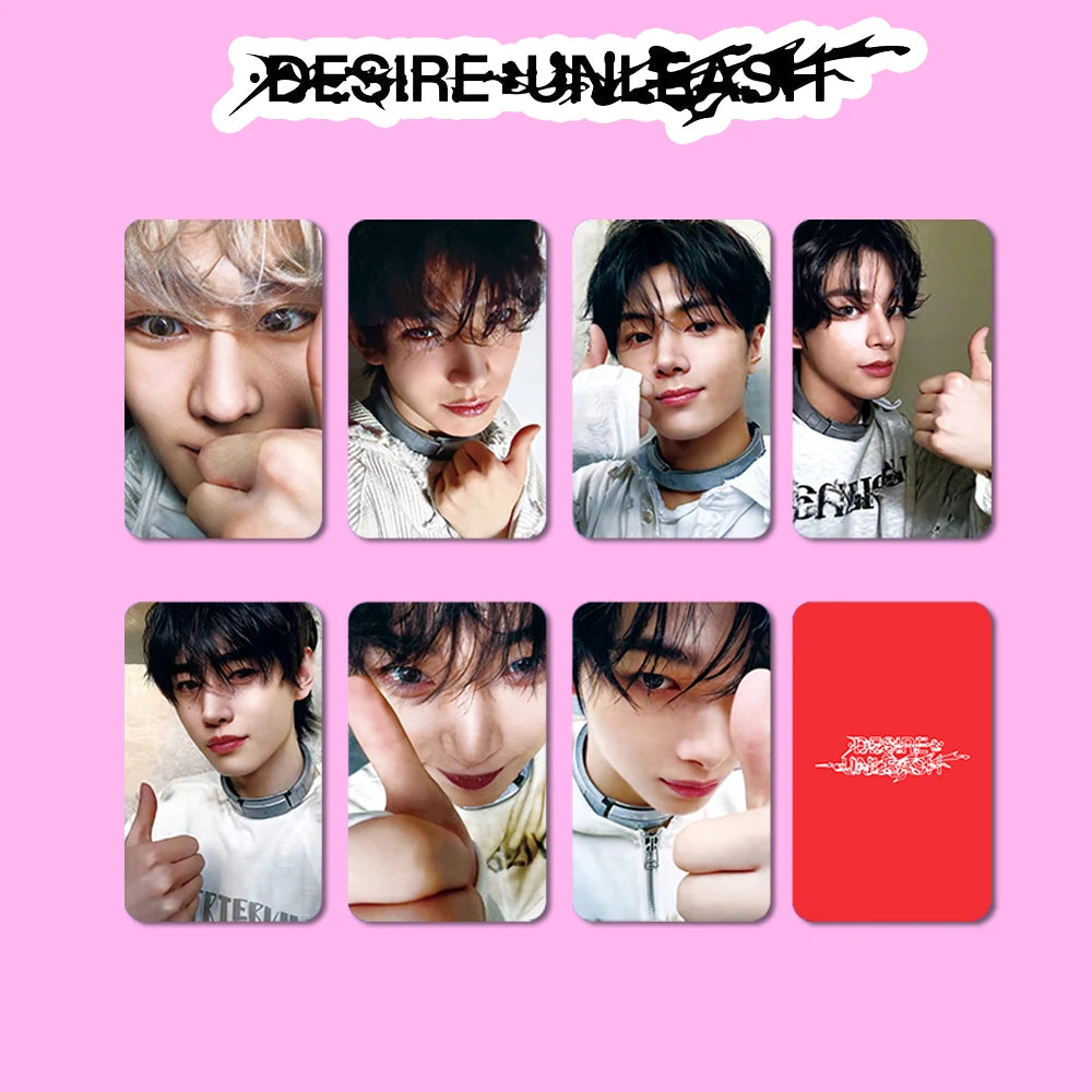 Kpop Boys Idol New Album Lomo Card Photocards Desire Unleash LOOSE Postcards Fans Collection Souvenir Merch