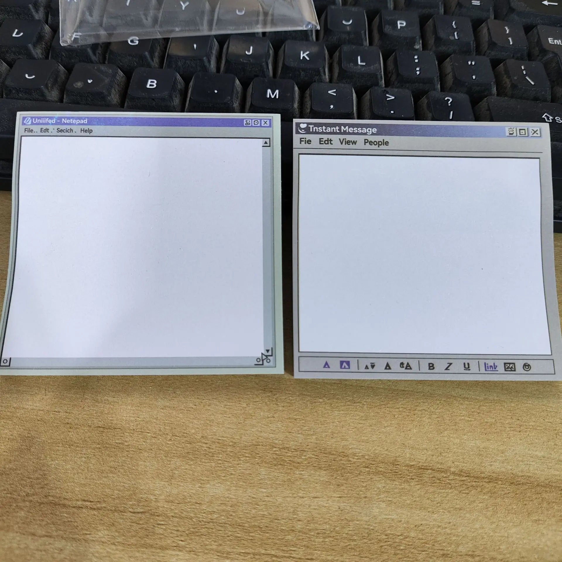 50-Page Retro Computer Drawing Tools Pattern Notepad Classic Design, Minimalist Color Scheme Back-to-School Season Notepad