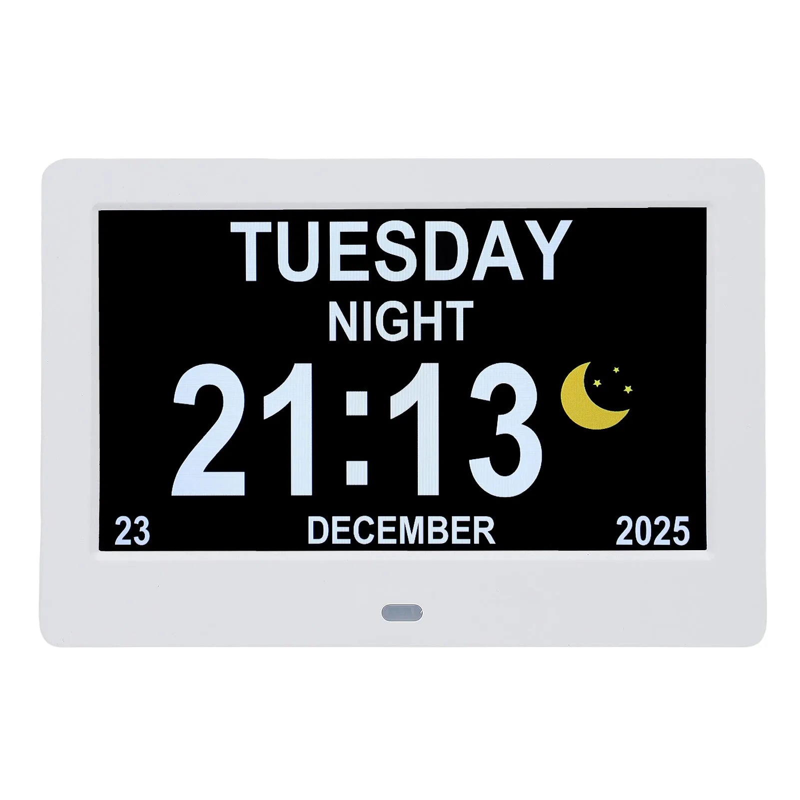 Digital Calendar Clock 7in Large Display Date Time with Reminders Day Night Dimmable Key Remote Control Digital Calendar Clock