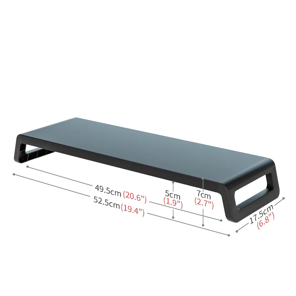 Computer Monitor Stand Riser With 4 USB3.0 Ports ABS Legs Support Data Transfer Desktop Screen Holder With Keyboard Storage