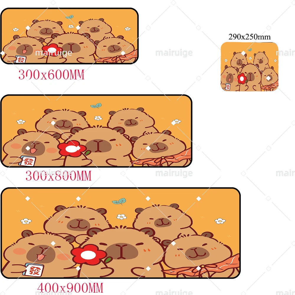 CUTE Capybara Mousepad Keyboard Mat Table Mat Students Cabinet Gamer Desktop Mousepad Cup Mats Anti-wrinkle Non-slip Deskpad