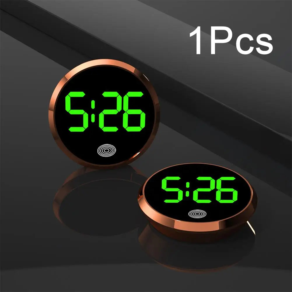 LED Car Clock Luminous Automobiles Internal Stick-On Mini Digital Clocks Auto Ornament Car Accessories
