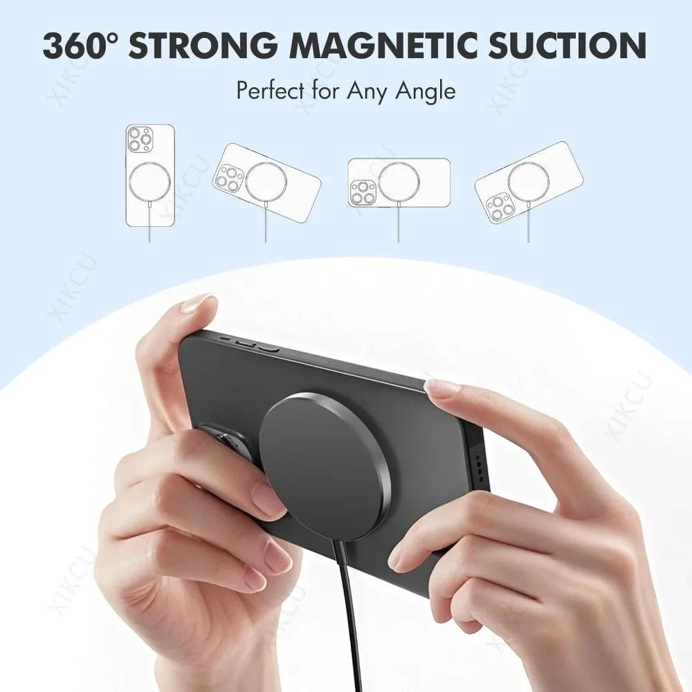 100W For Magsafe Wireless Charger Desk Phone Charge Pad Fast Charging Station For iPhone 17 16 15 14 13 Pro Max AirPods 4/3 Pro