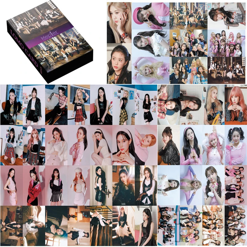55PCS/Set Kpop Kep1er New Album First Impact Photo Lomo Cards Postcard Cute Group Idol Cards Photo Prints Pictures Fans Gift