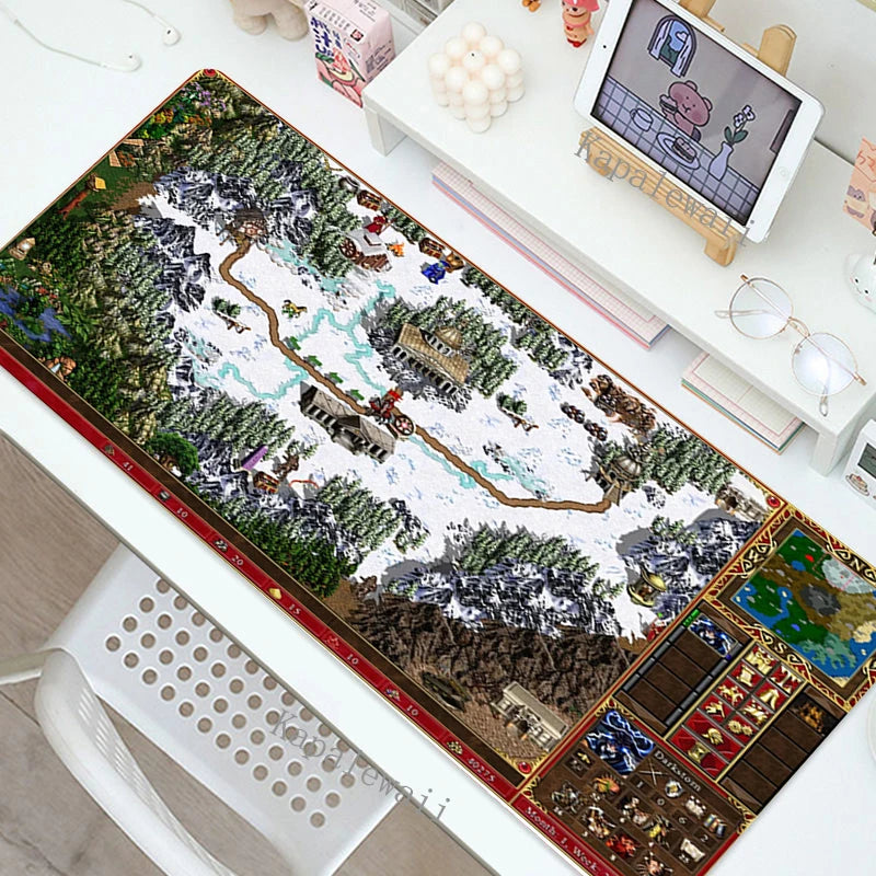 Heroes of Might And Magic Mousepad Pc Gamer Computer Keyboard Carpet Rubber Laptop Desk Mat LOL CS GO Dywan Cute Mouse Pad.