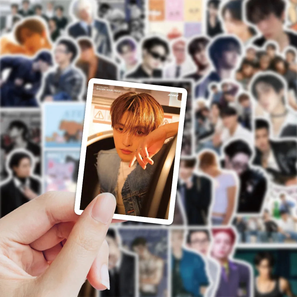70PCS Kpop Idol Sticker ATEEZ Korean Boy Group Stickers Personalized DIY Luggage Laptop Phone Guitar Skateboard Decal Toy