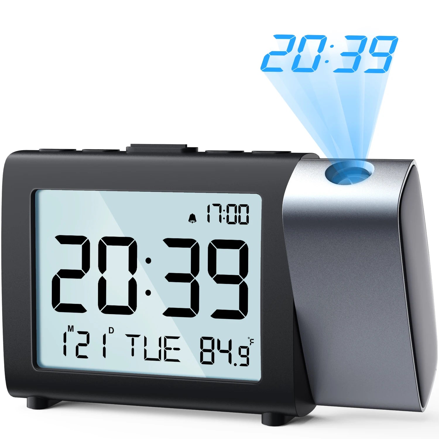 2025 Digital Projection Alarm Clock Rechargeable LED USB Charger Projector Alarm Clock For Office Bedroom Bedside Desktop Clock
