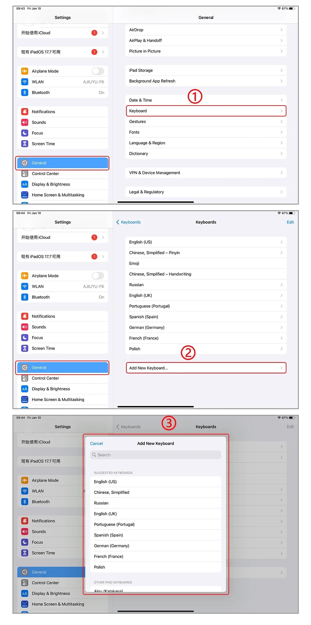 Wireless keyboard for iPad Pro 11 10.9 Air 4 Air 5 for iPad 11th 10th Generation Pro 12.9 6th 5th 4th 3rd Gen 13 M4 Smart Covers