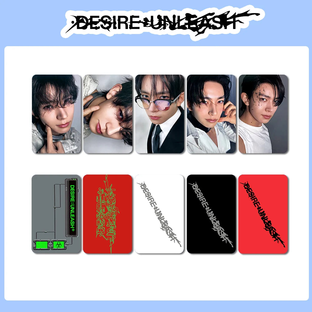 Kpop Boys Idol New Album Lomo Card Photocards Desire Unleash LOOSE Postcards Fans Collection Souvenir Merch