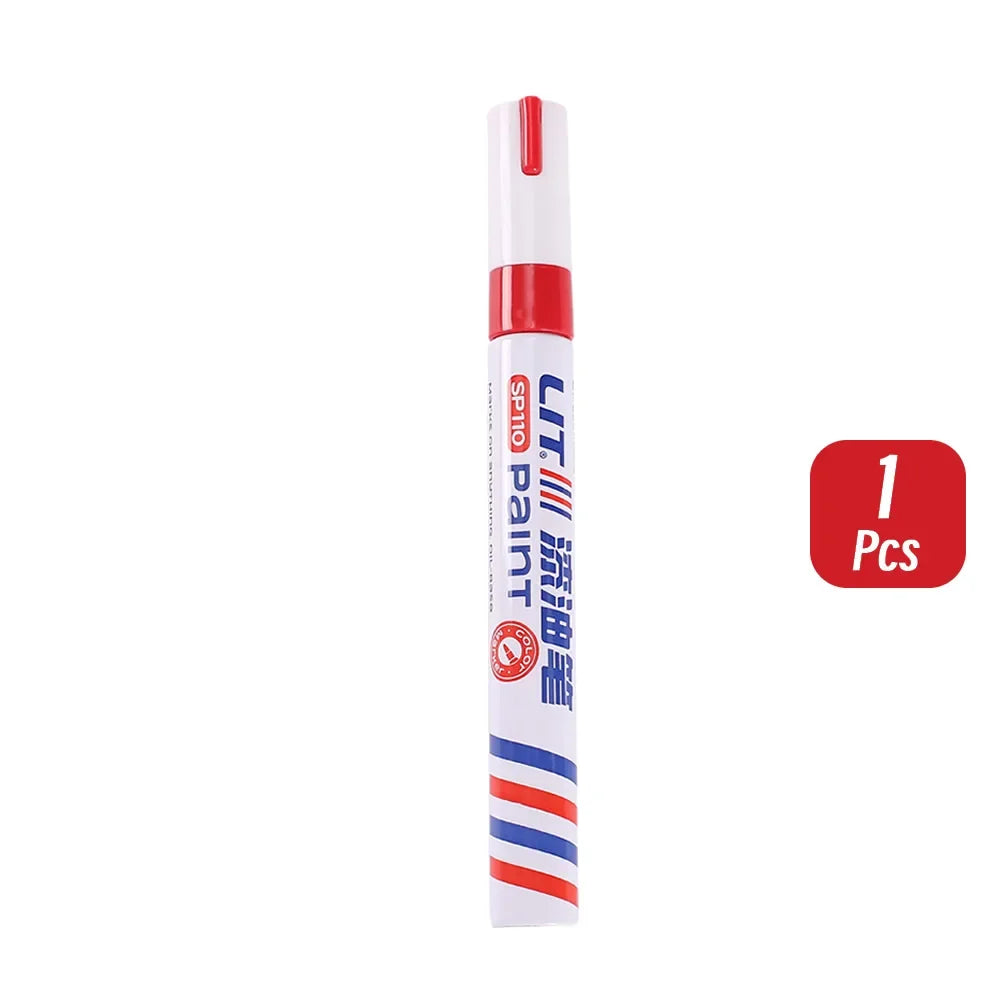 3mm 10p Colorful 8 Colors Permanent Paint Marker Waterproof White Markers tire tread rubber fabric Paint metal Paint Marker Pens