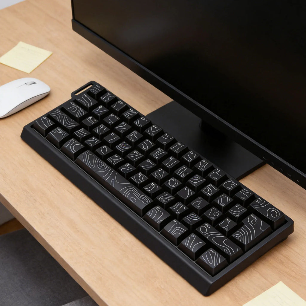 Wireless Keyboard 61 Key Triple Mode 2.4G USB Bluetooth with RGB Backlit Ribbon 60 Percent Portable for Gaming Rechargeable