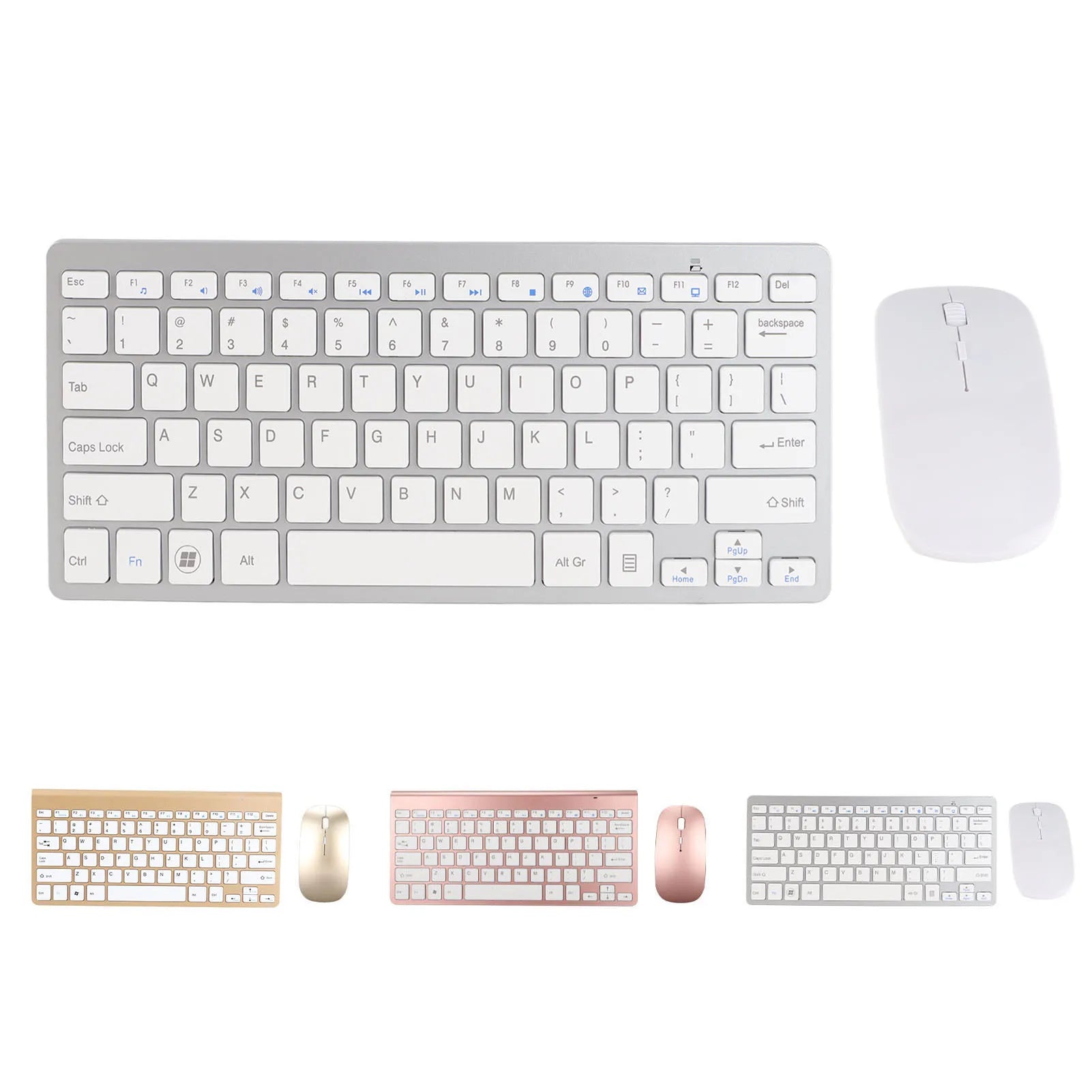 Wireless Mouse Keyboard Mouse Set 2.4G Wireless 78 Keys USB Thin Etched Keycaps Ergonomics Mute Button Computer Keyboards Mouse