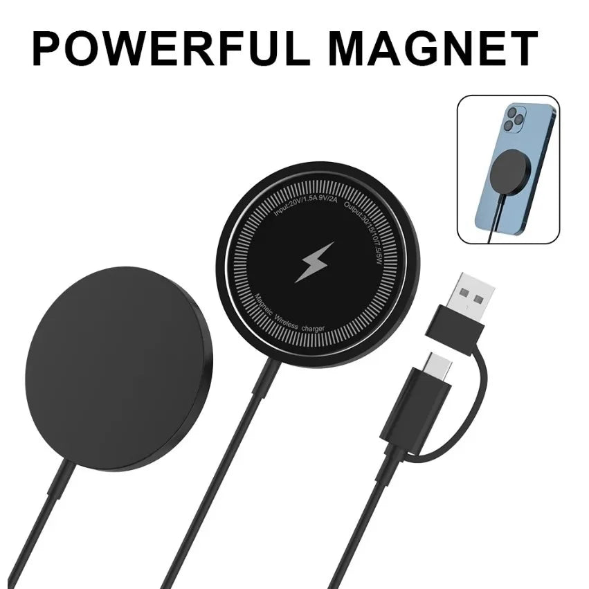 100W For Magsafe Wireless Charger Desk Phone Charge Pad Fast Charging Station For iPhone 17 16 15 14 13 Pro Max AirPods 4/3 Pro