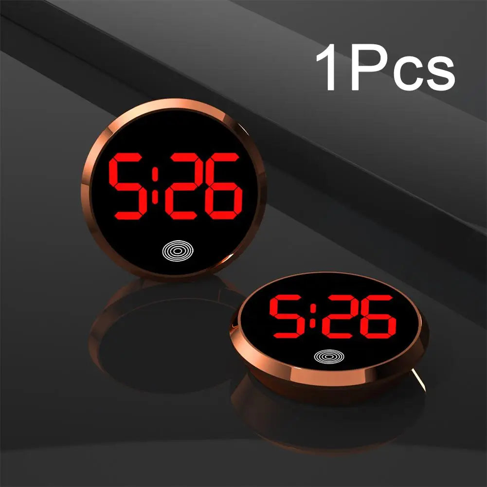 LED Car Clock Luminous Automobiles Internal Stick-On Mini Digital Clocks Auto Ornament Car Accessories