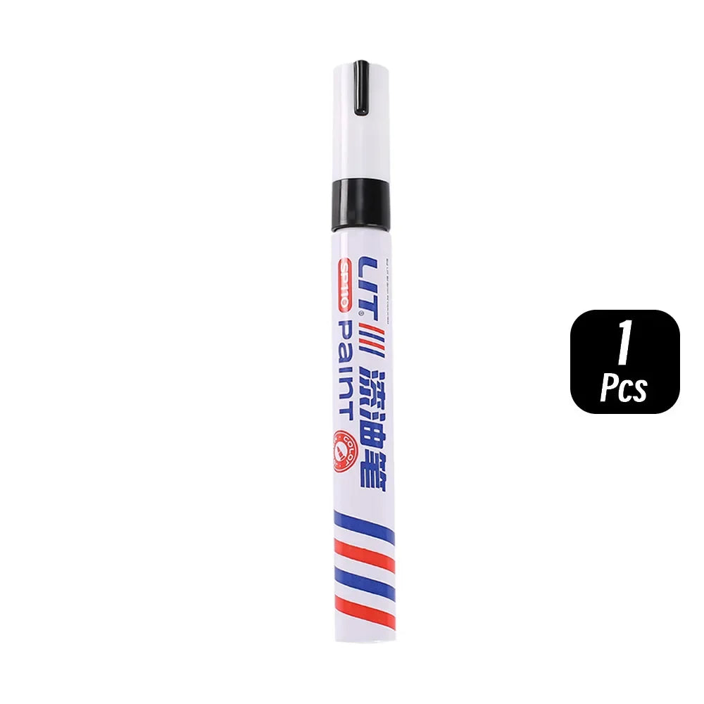 3mm 10p Colorful 8 Colors Permanent Paint Marker Waterproof White Markers tire tread rubber fabric Paint metal Paint Marker Pens
