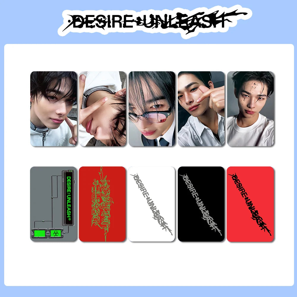 Kpop Boys Idol New Album Lomo Card Photocards Desire Unleash LOOSE Postcards Fans Collection Souvenir Merch