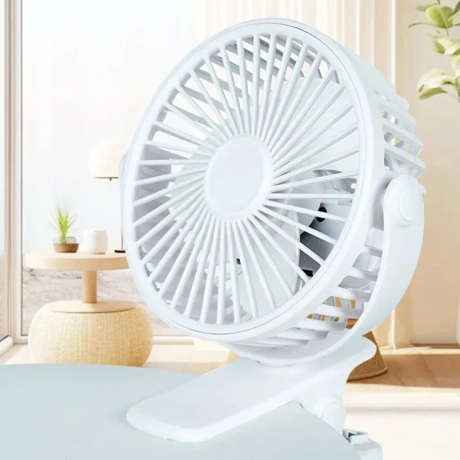 Desktop Fan Clip-on USB Rechargeable Table Type Portable Mini Desk Fan Hanging Clip Fan Night Light Air Cooler Outdoor Fans