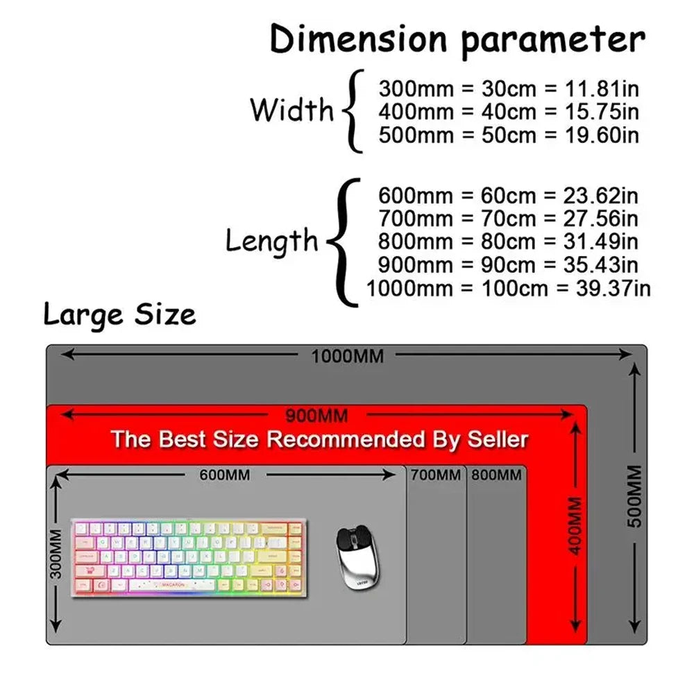 Pastel Art Mousepad Gaming Accessories Office Gamer Keyboard Cute Animal Desk Mat Non-Slip Laptop Large Custom Pink Fox Mousepad