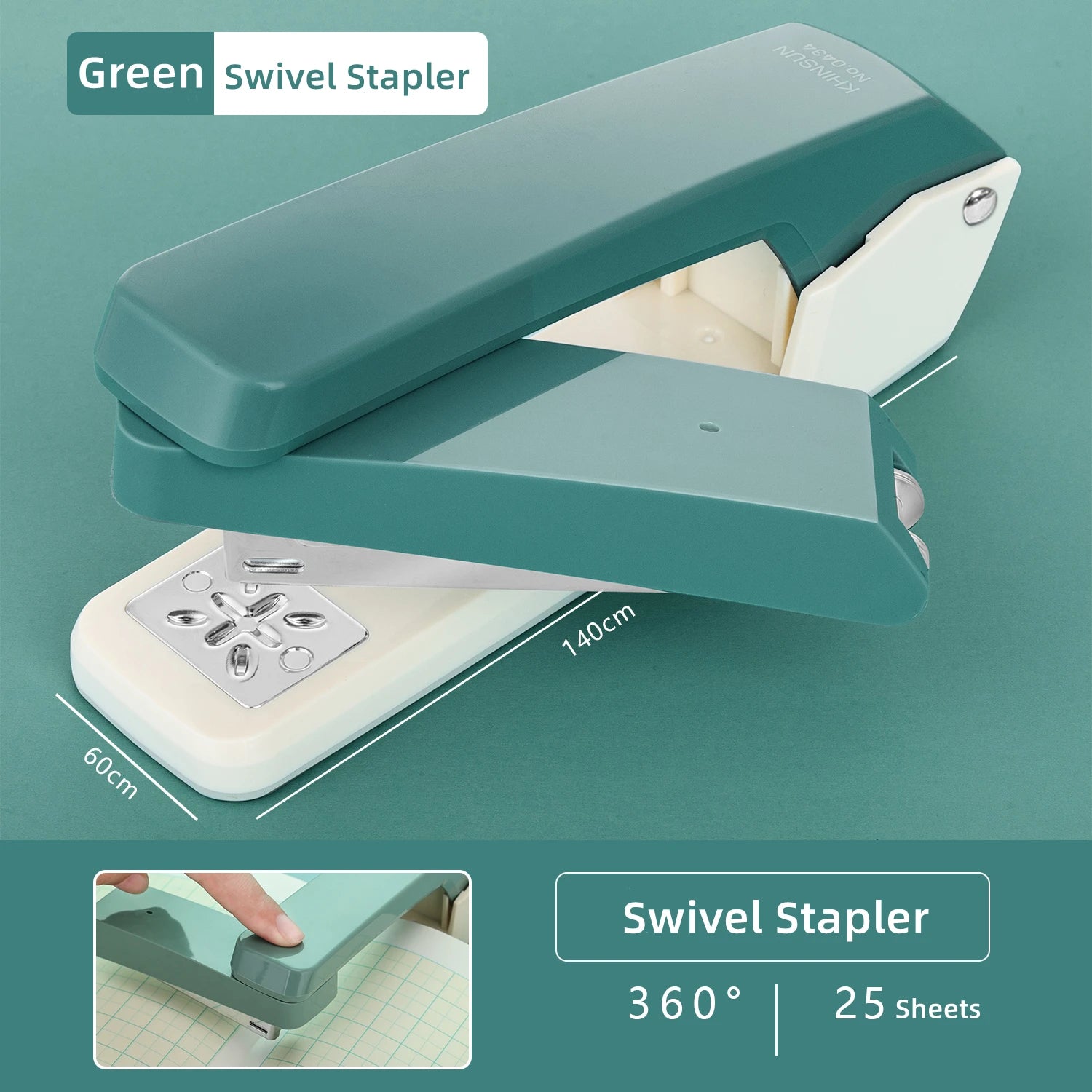 24/6 Staples Durable Stapler Swivel Stapler Manual Office Paper Binding Tool Stapling Machine