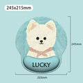 Cartoon Puppy Mouse Pad with Wrist Rest Non-Slip Soft Ergonomic Desk Mat For Office Gaming Computer Desk Universal Mousepad