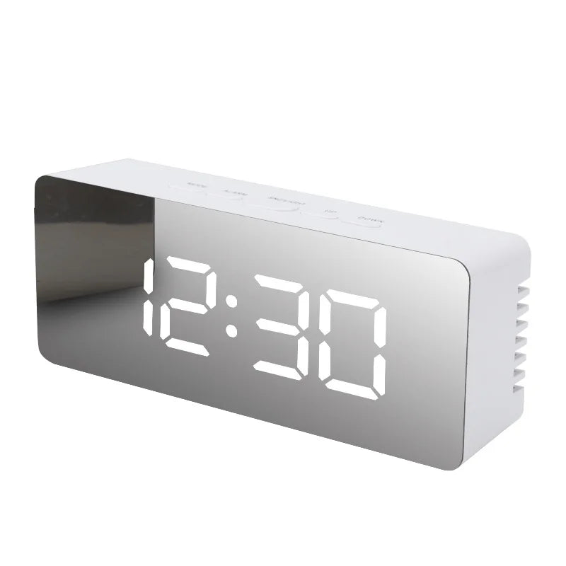 Digital Alarm Clock LED Electronic Desktop Clock with Temperature for Bedroom Home Office Teens Kids
