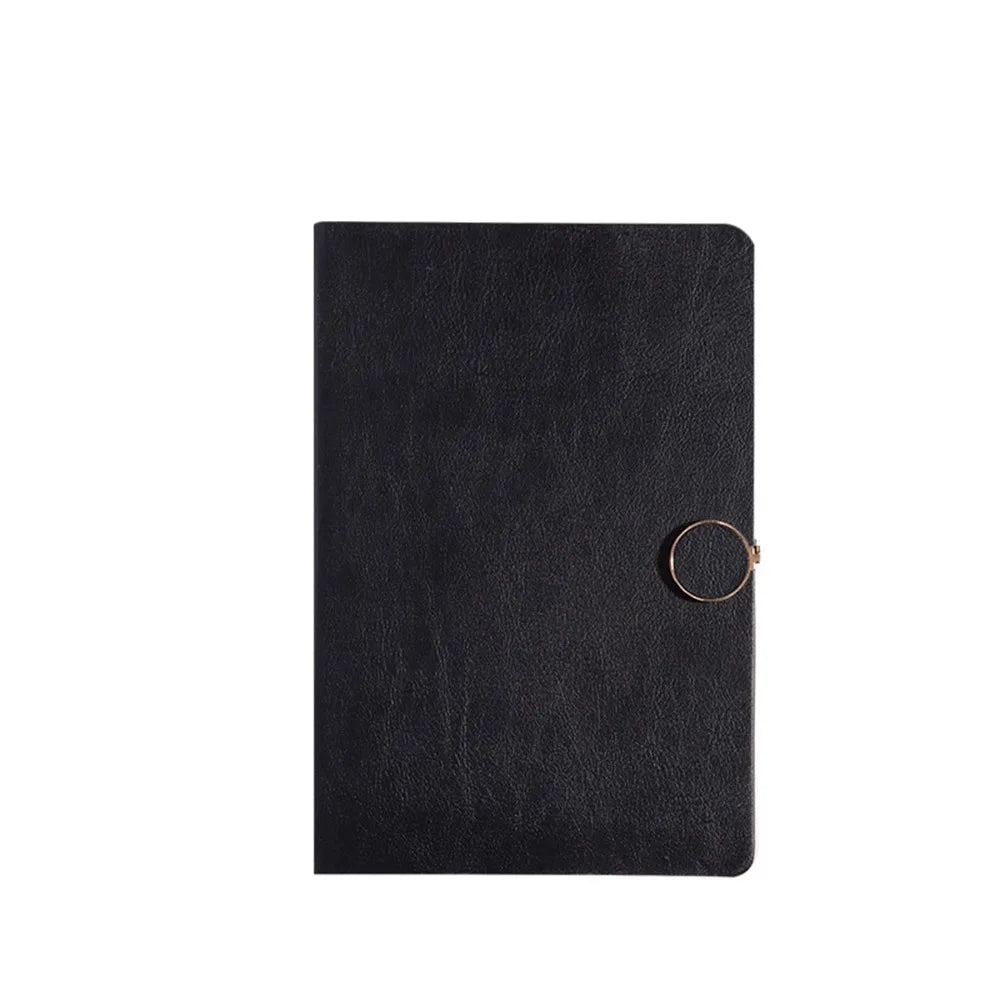 200 Pages A5 Notepad PU Leather Cover Thickened Paper Students Notebook Wear-resistant Horizontal Line Diary