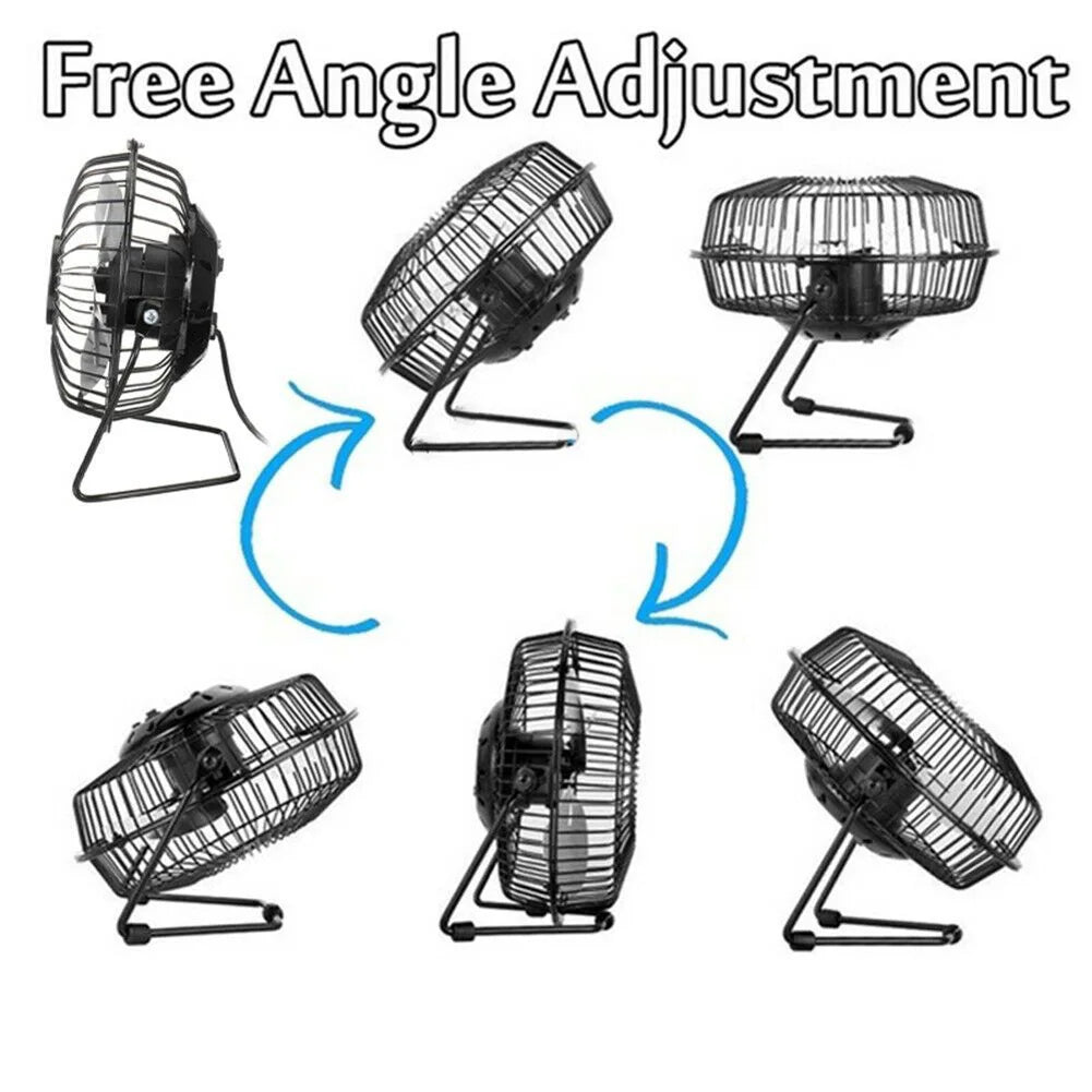 4 Inch Desk Fan Portable Home Office Desktop Fan Mini USB Rechargeable Fan 360 Degree Rotatable Fan Portable USB Fan