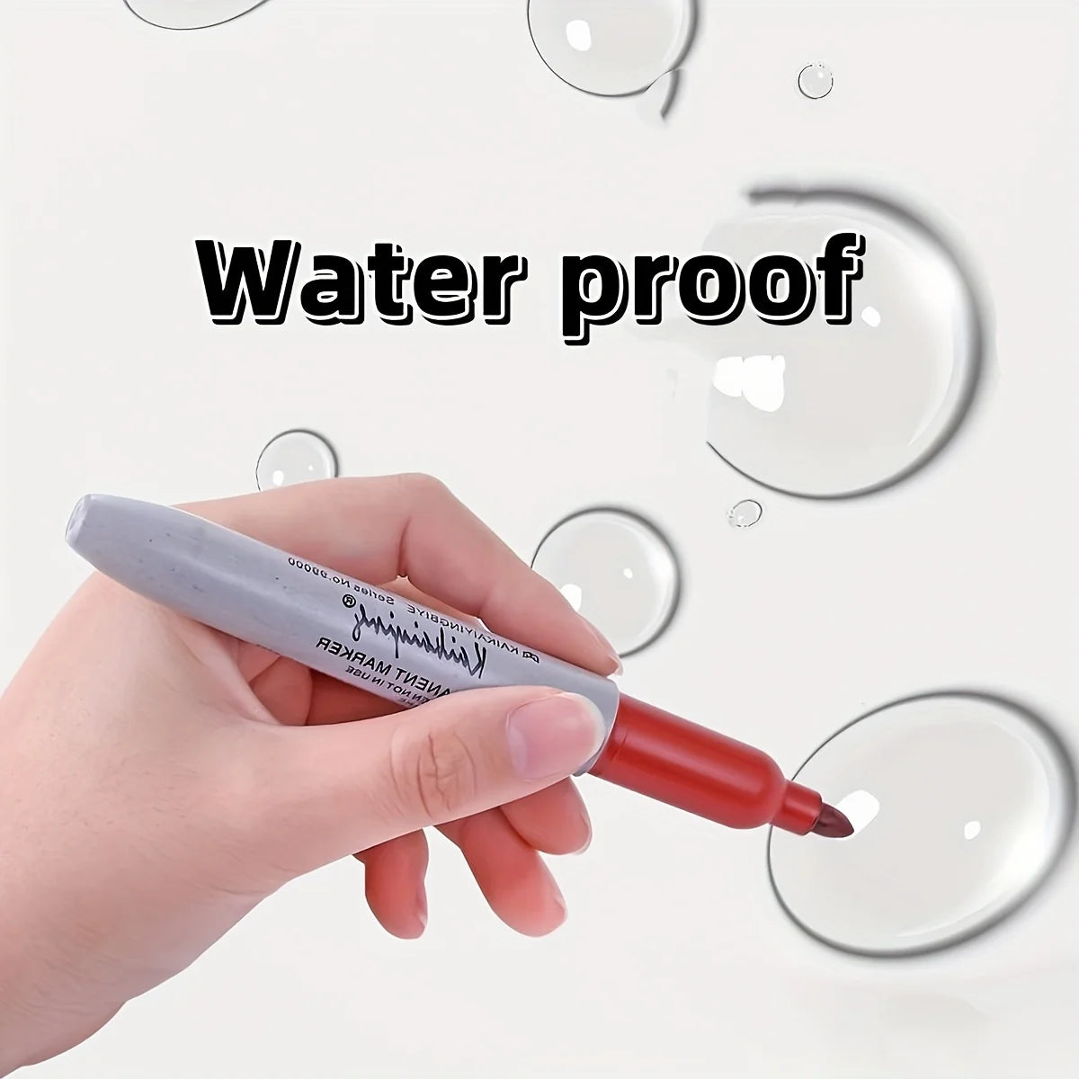 12 permanent markers, with a slender tip design, are durable and long-lasting, suitable for various surfaces