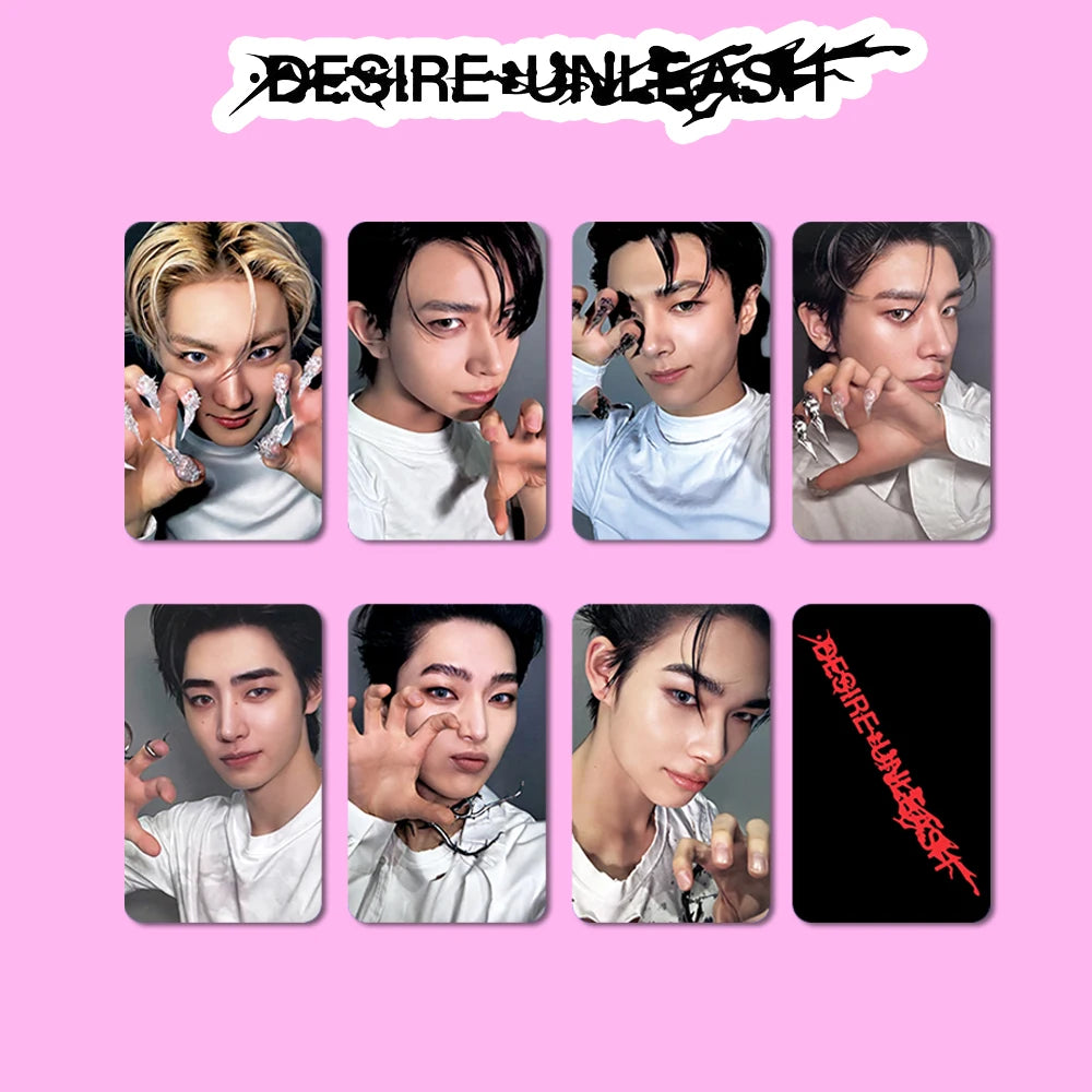 Kpop Boys Idol New Album Lomo Card Photocards Desire Unleash LOOSE Postcards Fans Collection Souvenir Merch