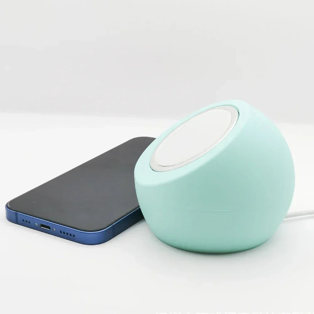 Magnetic Wireless Charging Desk Ball Shape Silicone Holder Stand for Magsafe iPhone 15 14 13 12 Pro Charger Dock Station