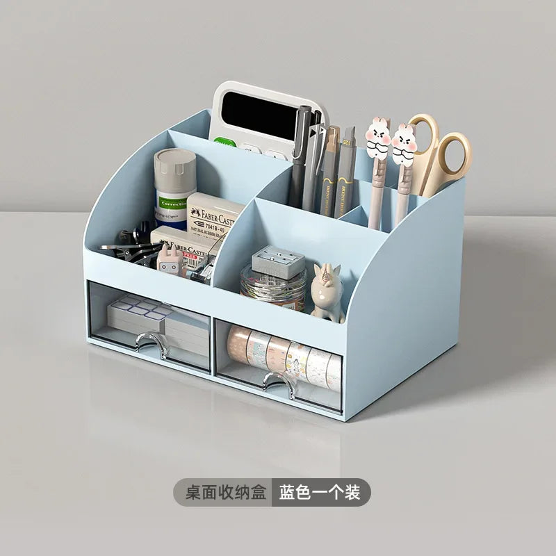Office Desktop Storage Box Organizer Transparent Small Drawer Storage Cabinet Student Desk Stationery Sundries Organizer Boxes