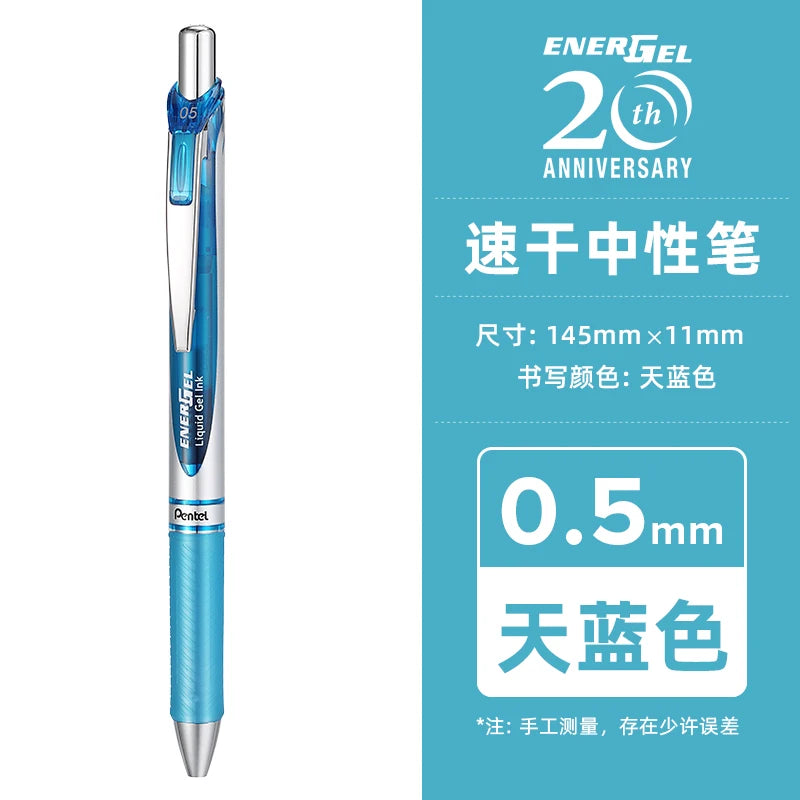 Pentel  BLN75 Gel Pen 20th Anniversary Smooth And Quick-drying Press Water Pen For Students With 0.5mm Japanese Stationery