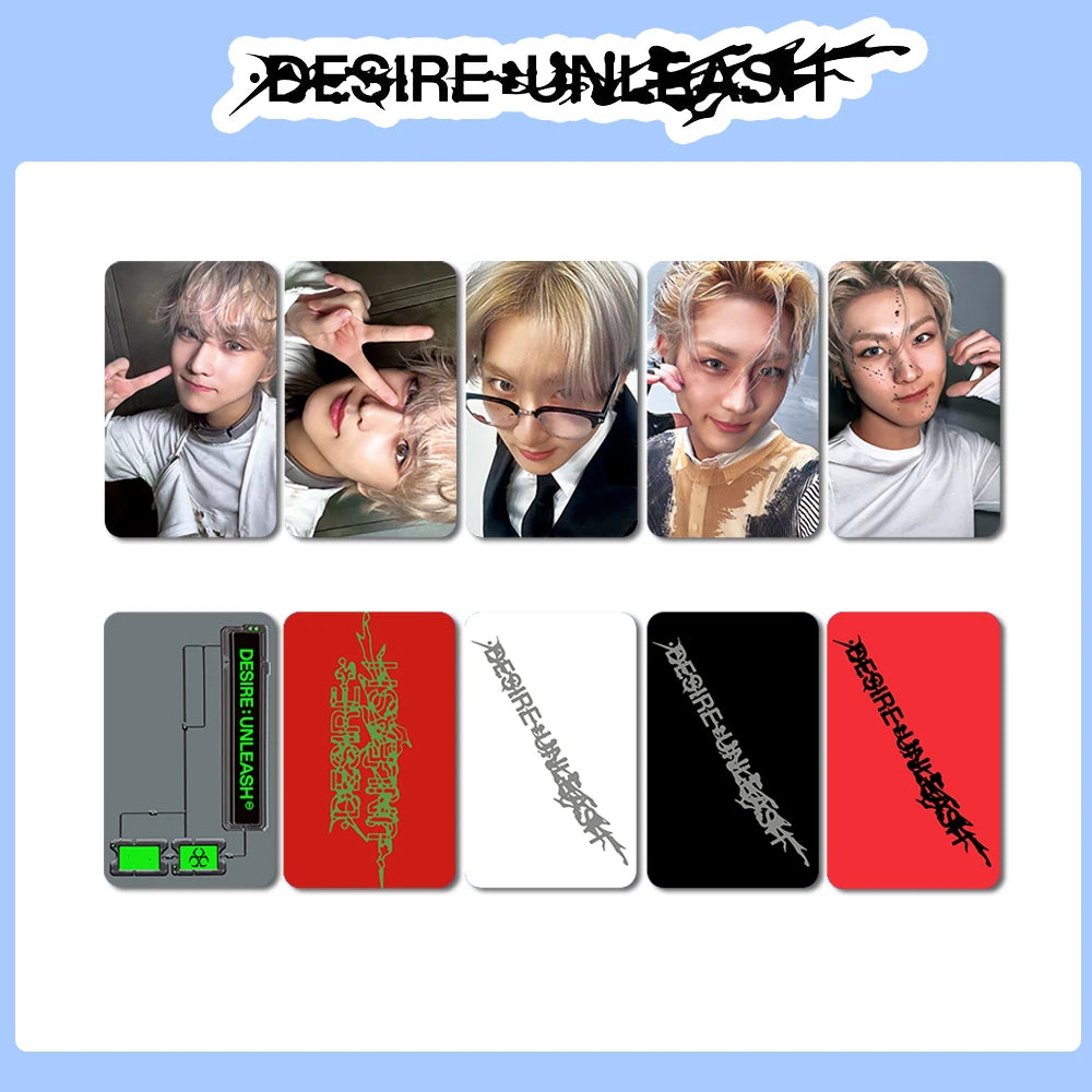 Kpop Boys Idol New Album Lomo Card Photocards Desire Unleash LOOSE Postcards Fans Collection Souvenir Merch