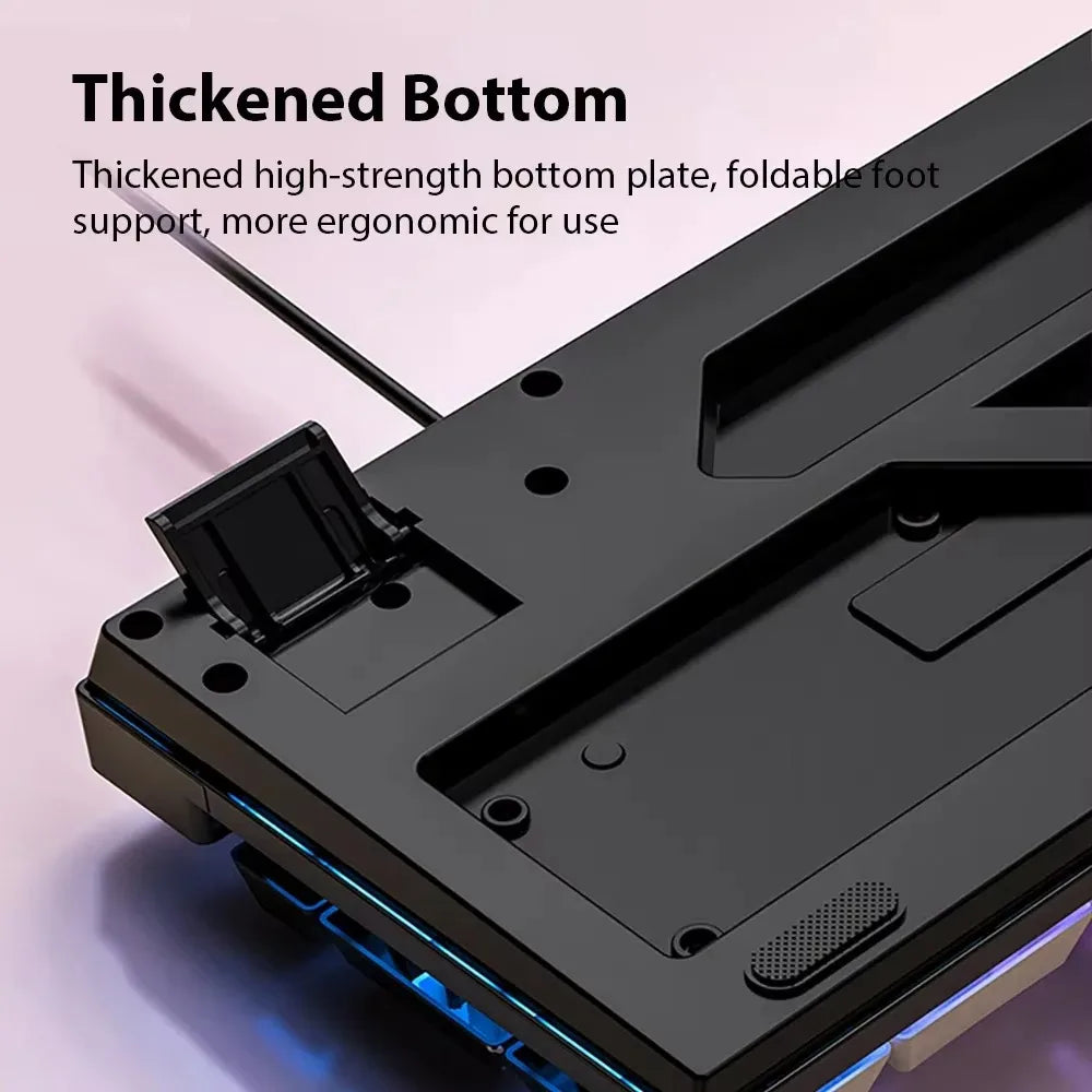 104 key Backlit Mechanical Keyboard Wired Gaming Keyboard Waterproof Luminous Keyboard for Gamer PC Laptop Office