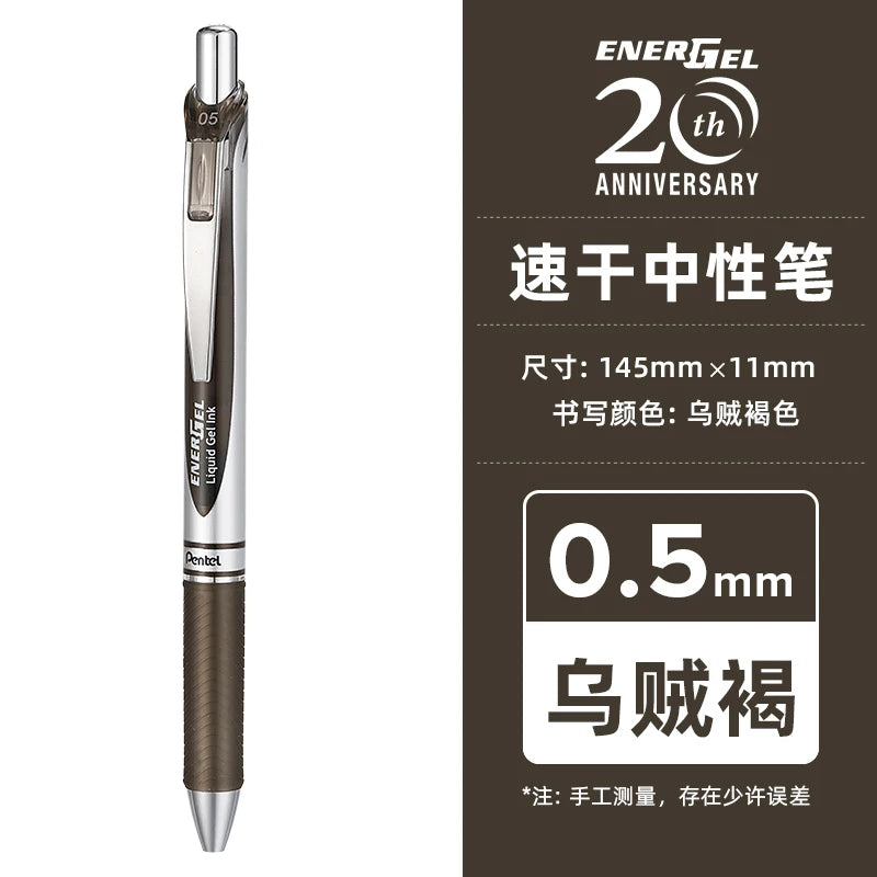 Pentel  BLN75 Gel Pen 20th Anniversary Smooth And Quick-drying Press Water Pen For Students With 0.5mm Japanese Stationery
