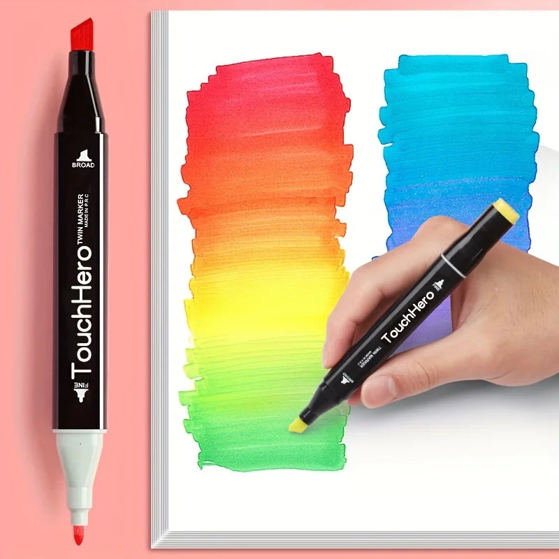 Markers Alcohol Felt Markers Comic Sketch Markers Dual Tip Brushes Art School Supplies Painting Sets School Supplies EasterGifts