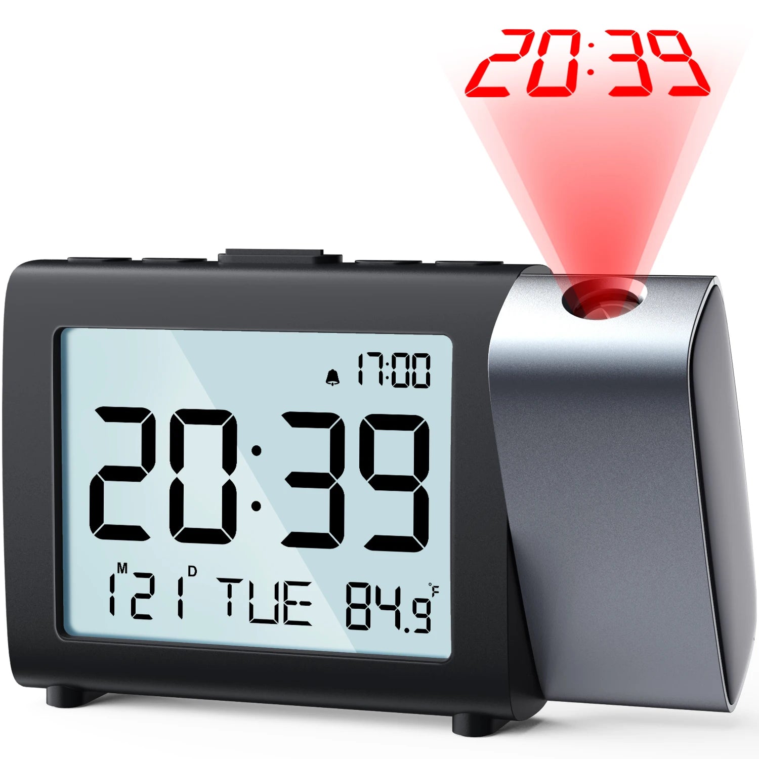 2025 Digital Projection Alarm Clock Rechargeable LED USB Charger Projector Alarm Clock For Office Bedroom Bedside Desktop Clock